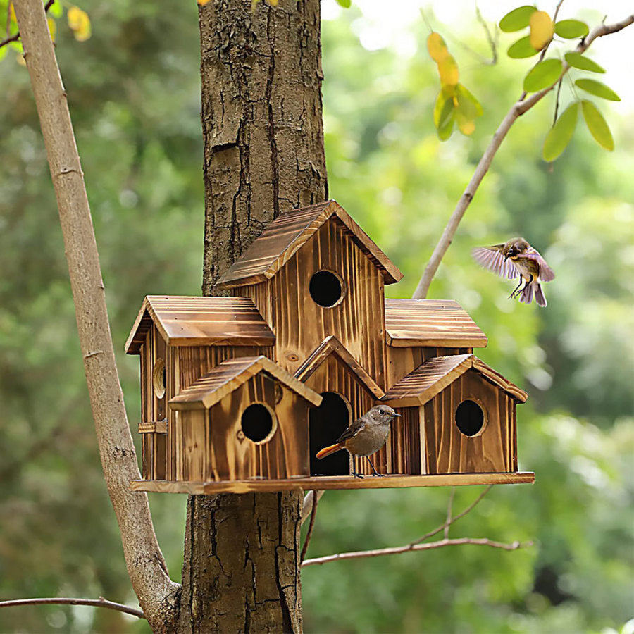 Sherum 6 Hole Handmade Bird House - GIFT FOR NATURE LOVERS