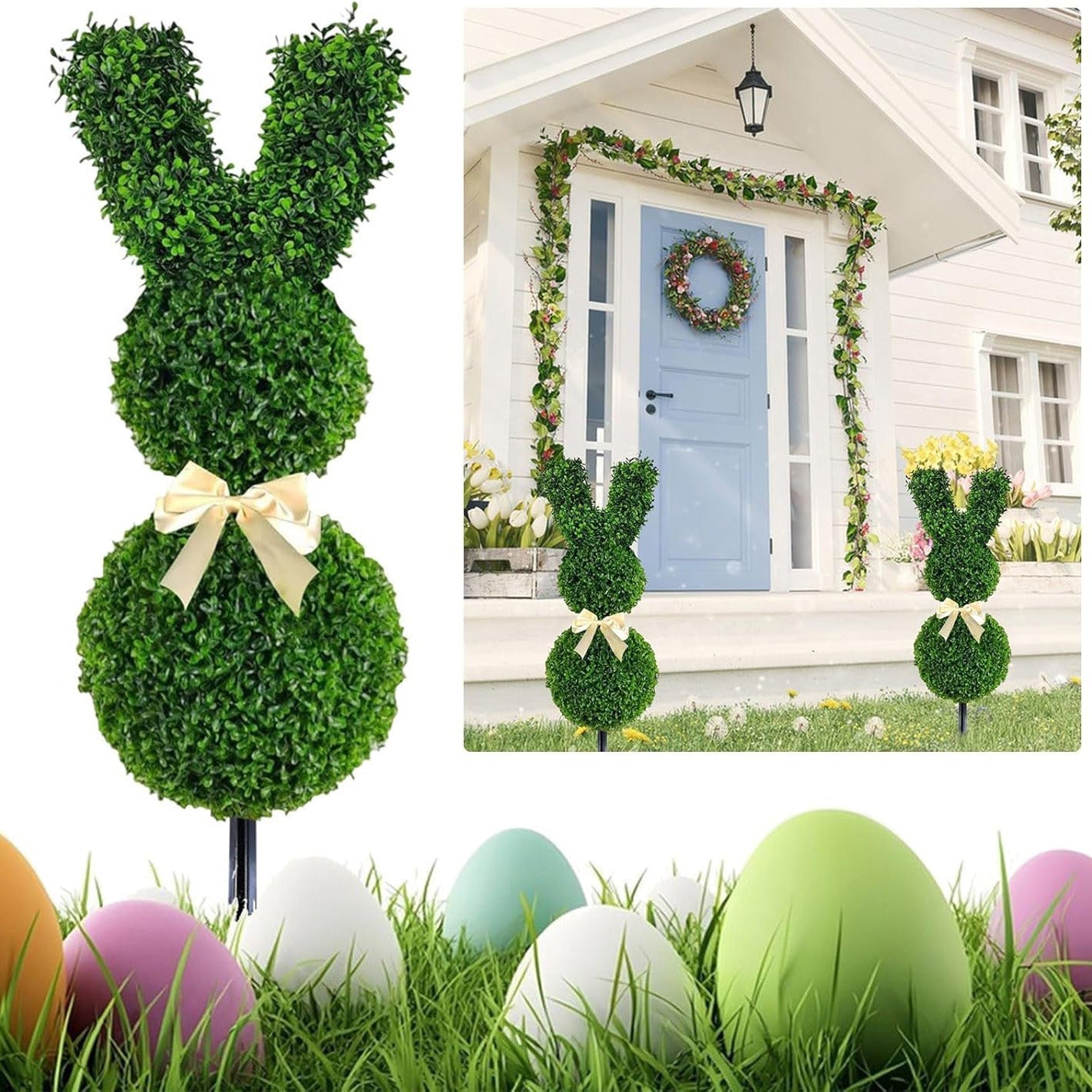 Sherum Artisan-Crafted Bunny Topiary Trees💥